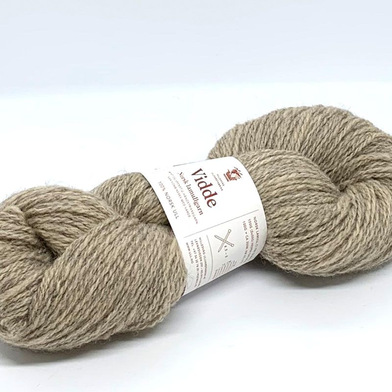Vidde lamullgarn, beige