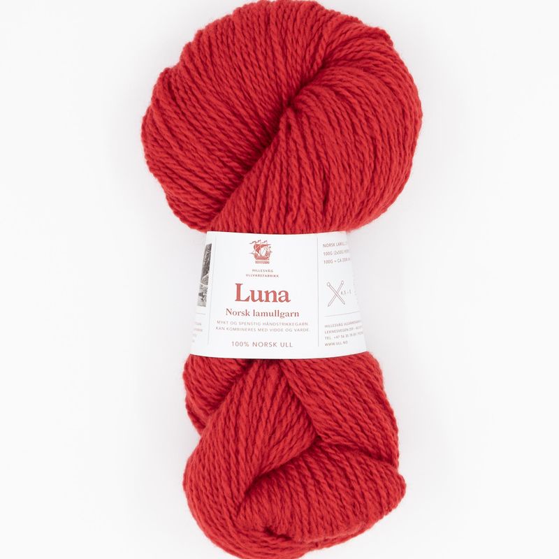 Luna lamullgarn, rød