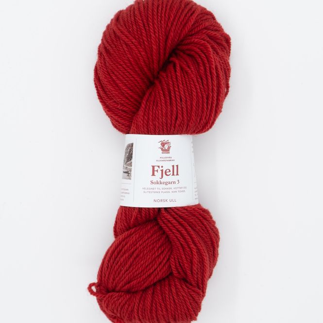 Hovedbilde Fjell sokkegarn 3, bonderød