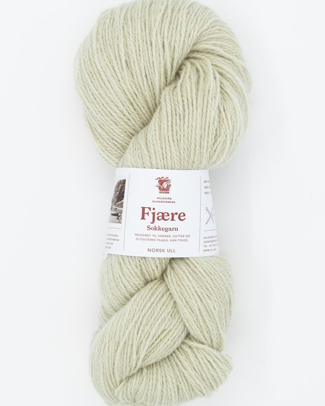 Fjære sokkegarn, lys lindegrønn